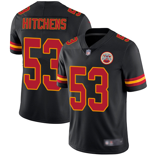 Men Kansas City Chiefs 53 Hitchens Anthony Limited Black Rush Vapor Untouchable Nike NFL Jersey